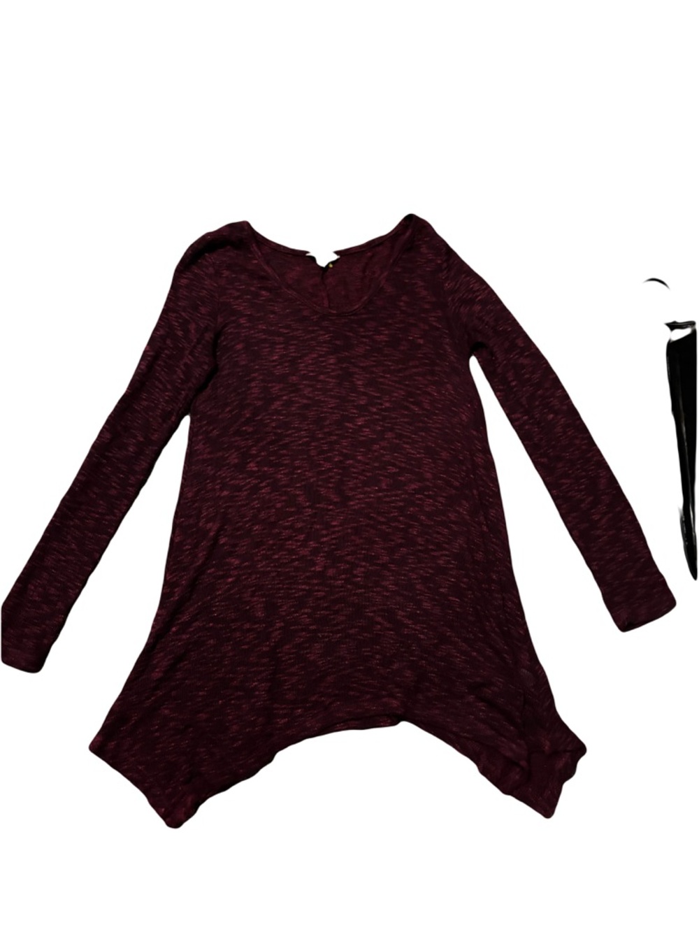 Mudd Marled Maroon Long Sleeve Tunic